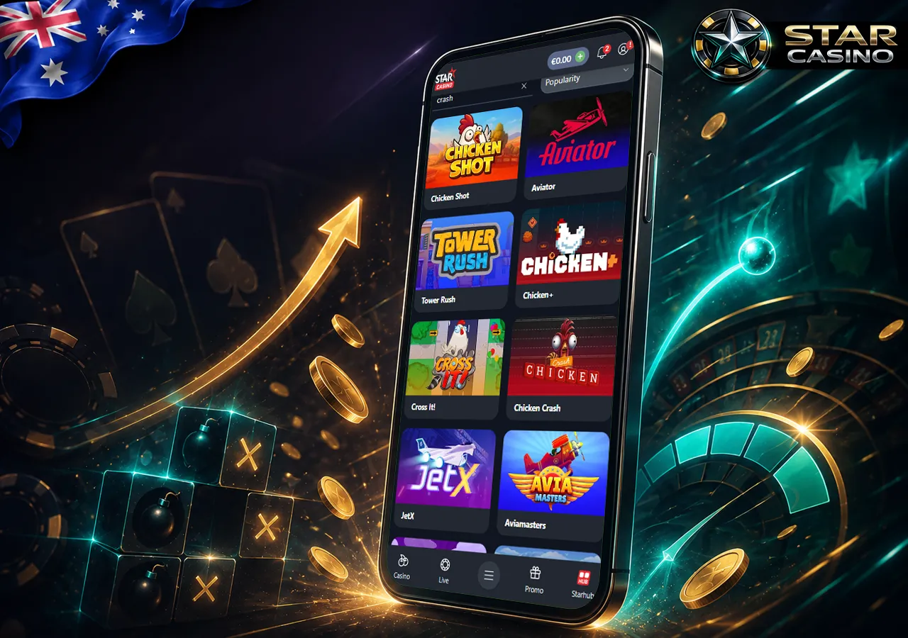 Fast crash games on mobile with graph, coins and dynamic cashout effect